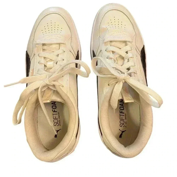 Puma Karmen Rebelle Sneaker in Cream and Animal Print Size 8.5 - Picture 8 of 10